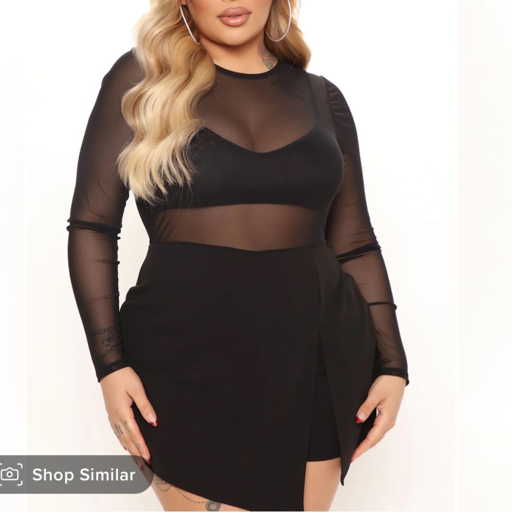 Blurred Lines Mesh Romper